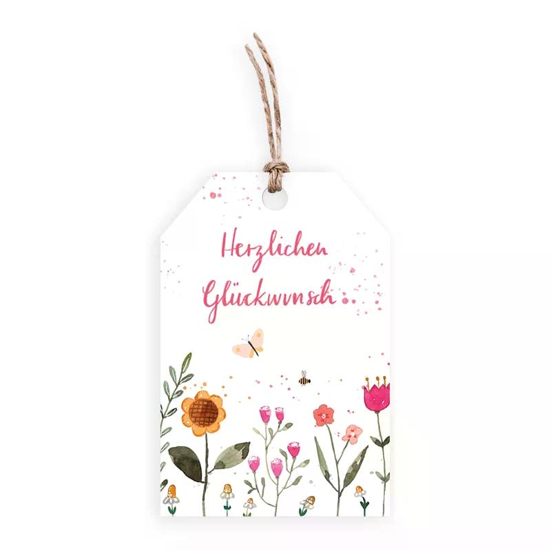 6384 Geschenkanhänger Herzlichen Glückwunsch