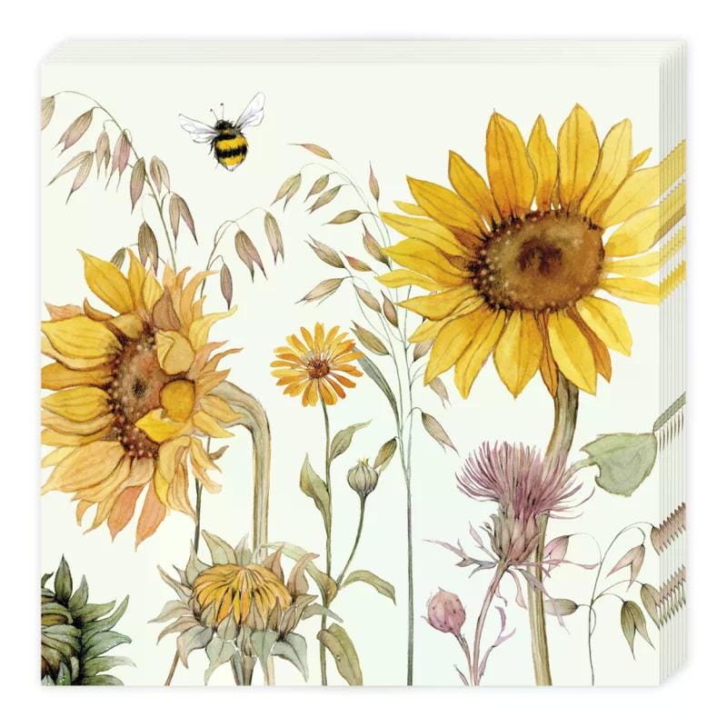 6391 Serviette Sonnenblumen