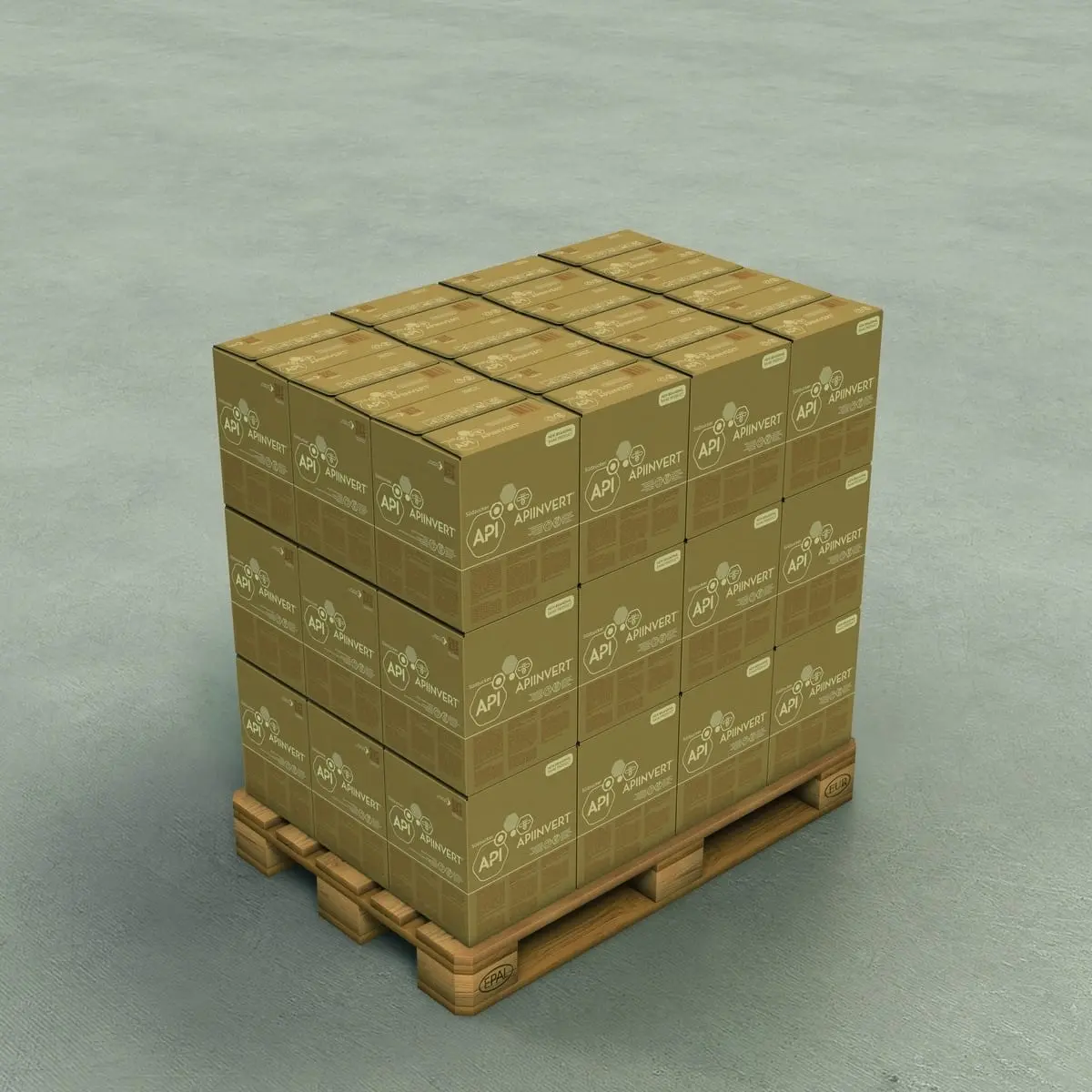 Palette Apiinvert 16 kg Karton 48/768kg Palette Apiinvert 16 kg Karton 48/768kg