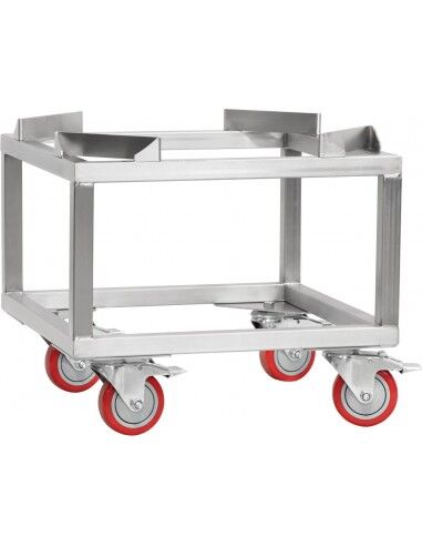 Edelstahl Transportwagen für Behälter ohne Heizung 100l,150l u. Heizung 50l,70l