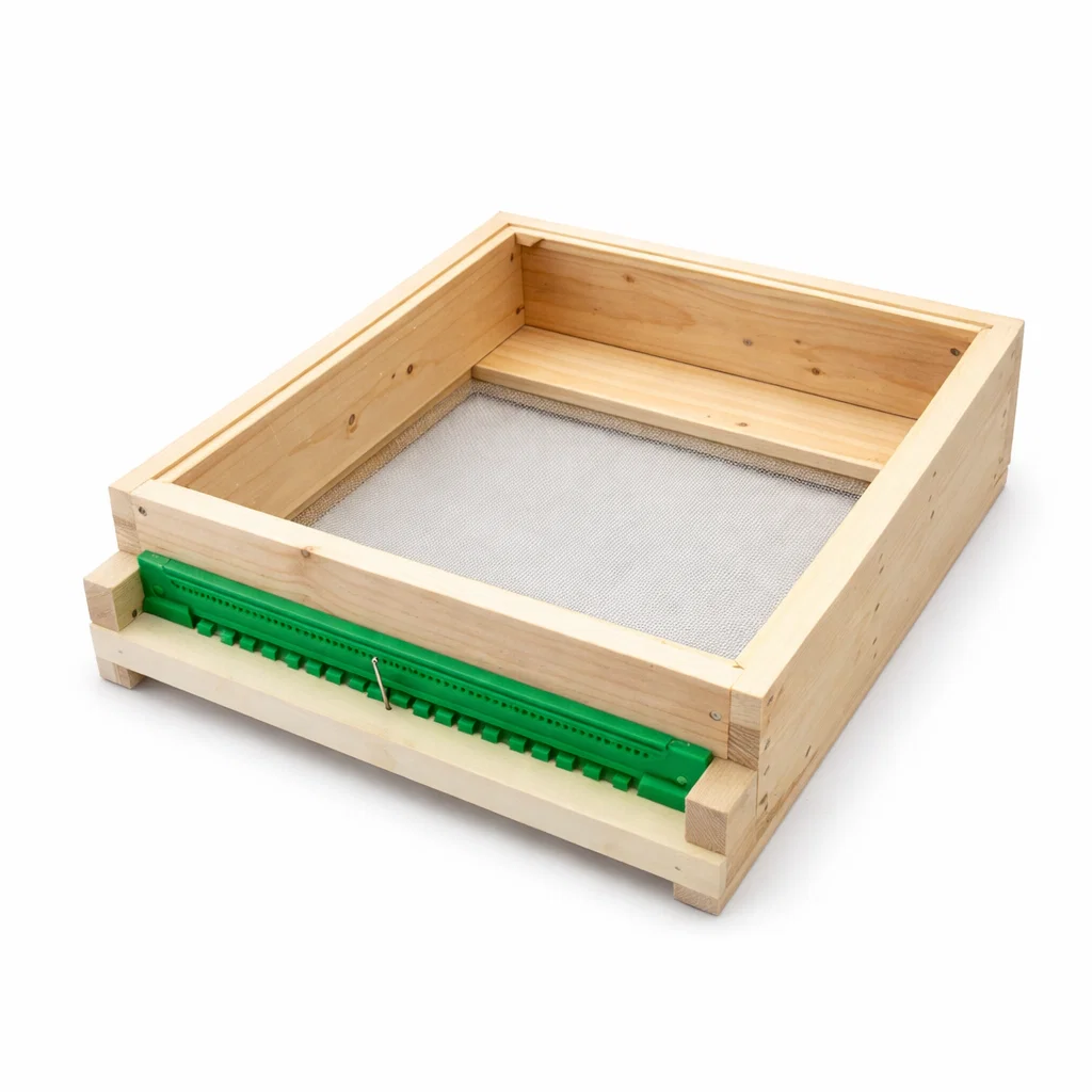 Gitterboden hoch EHM Quadrat 435×35 mit Varroalade Gitterboden hoch EHM Quadrat 435x35 mit Varroalade