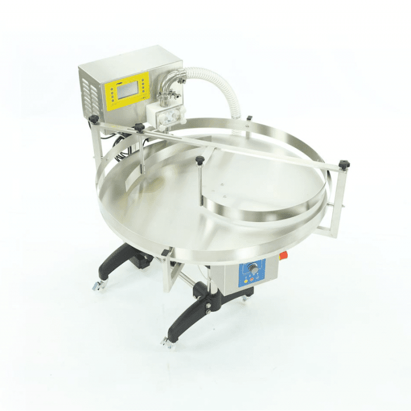 honey-bottler-with-automatic-turn-table-premium-line Lyson Honigabfüllanlage Premium mit Drehtisch