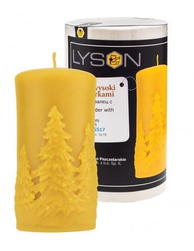 silikonform-hoher-walze-mit-fichten (1) Silikongießform Hohe Kerze mit Fichten - FS517