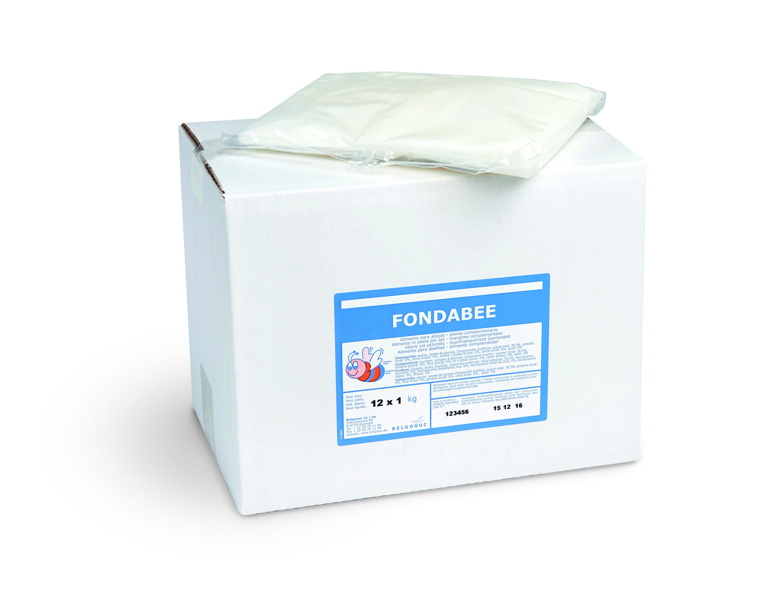 FONDABEE DOOS 12 X 1KG + ZAK 1KG bis Fondabee Bienenfutter