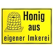 Verkaufsschild Honig aus eigener Imkerei