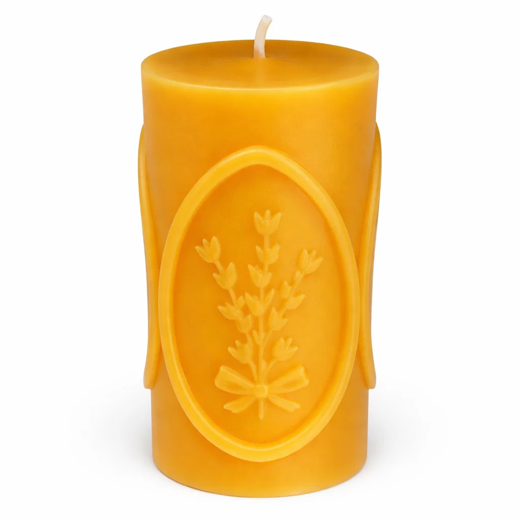 Silikongießform Stumpen mit Ei Motiv und Weidenkätzchen F-O-13