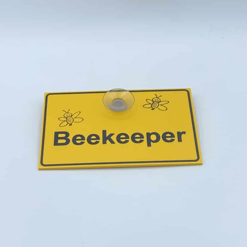 Schild_Beekeeper Saugnapfschild Beekeeper – Bild 1