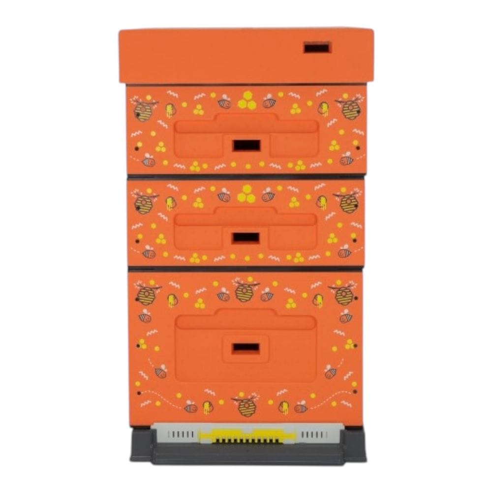 Lyson Hartschaum Dadant Blatt OPTIMA - orange mit Bienen