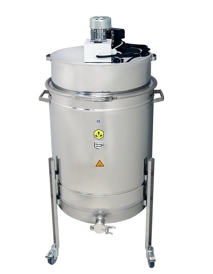 CFM-Entdeckelungswachsschmelzer und Honigauftaugerät auf Füßen mit Rollen CFM-Entdeckelungswachsschmelzer und Honigauftaugerät auf Füßen mit Rollen