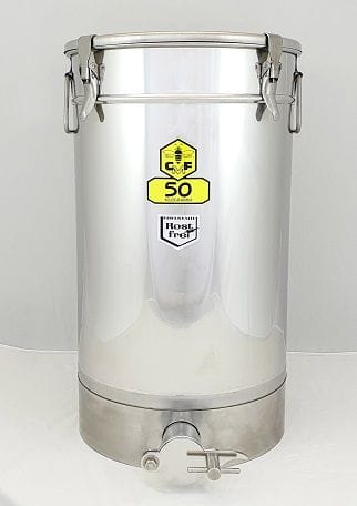 CFM-Abfüllbehälter 50 kg ( 4 Spannverschlüsse) mit Gewinde Servomechanik