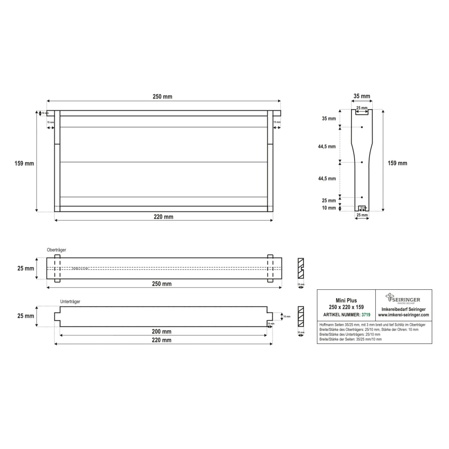 Rähmchen Mini Plus - Hoffmann - 250x216x159