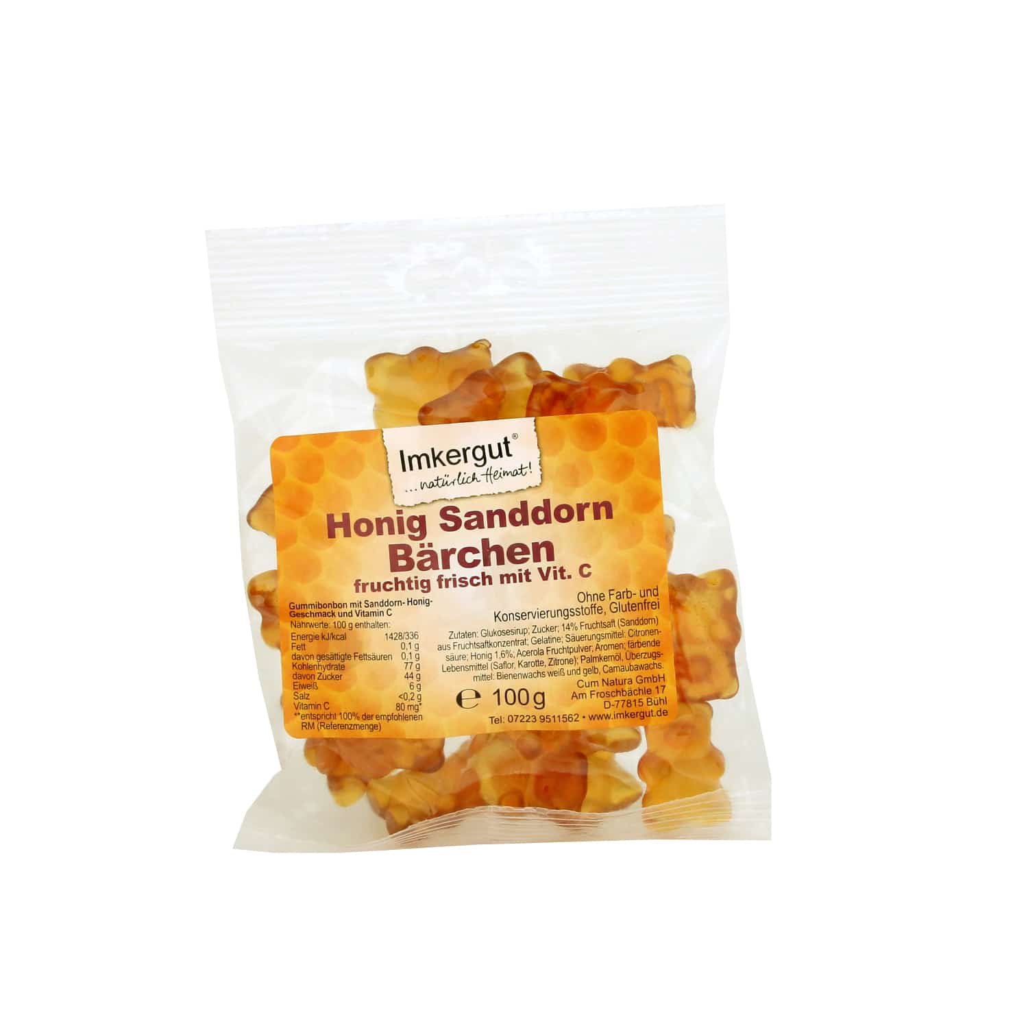 8870 Sanddorn Bären 100g Sanddornbärchen