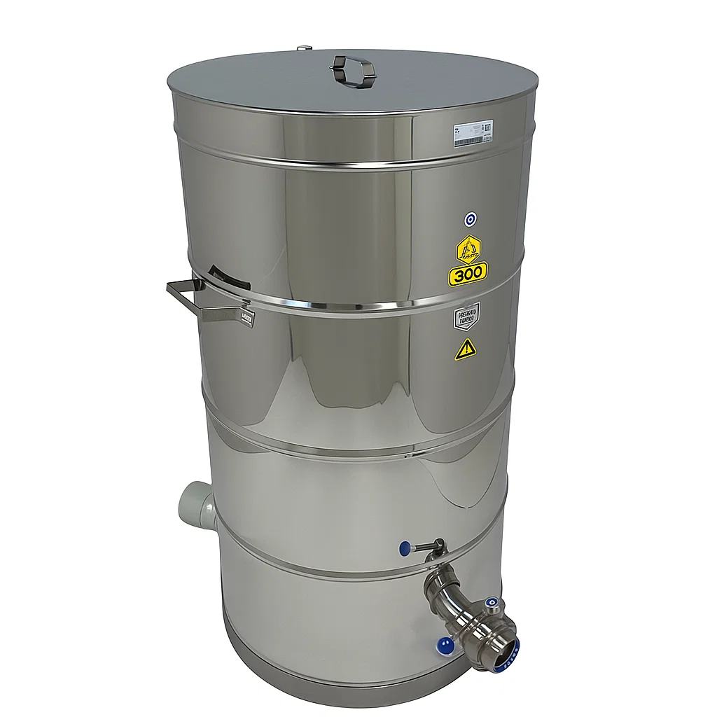CFM - Abfüllbehälter 300 kg doppelwandig mit Auflagedeckel CFM - Abfüllbehälter 300 kg doppelwandig mit Auflagedeckel
