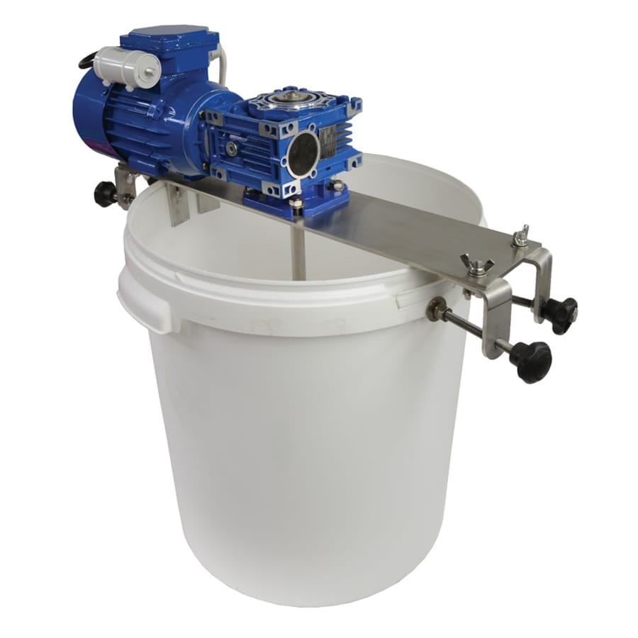 Lyson-hobbock-cremehonig-ruergeraet-1 Lyson Honigrührgerät für 40kg (33L) Hobbock aufsetzbar – Bild 1