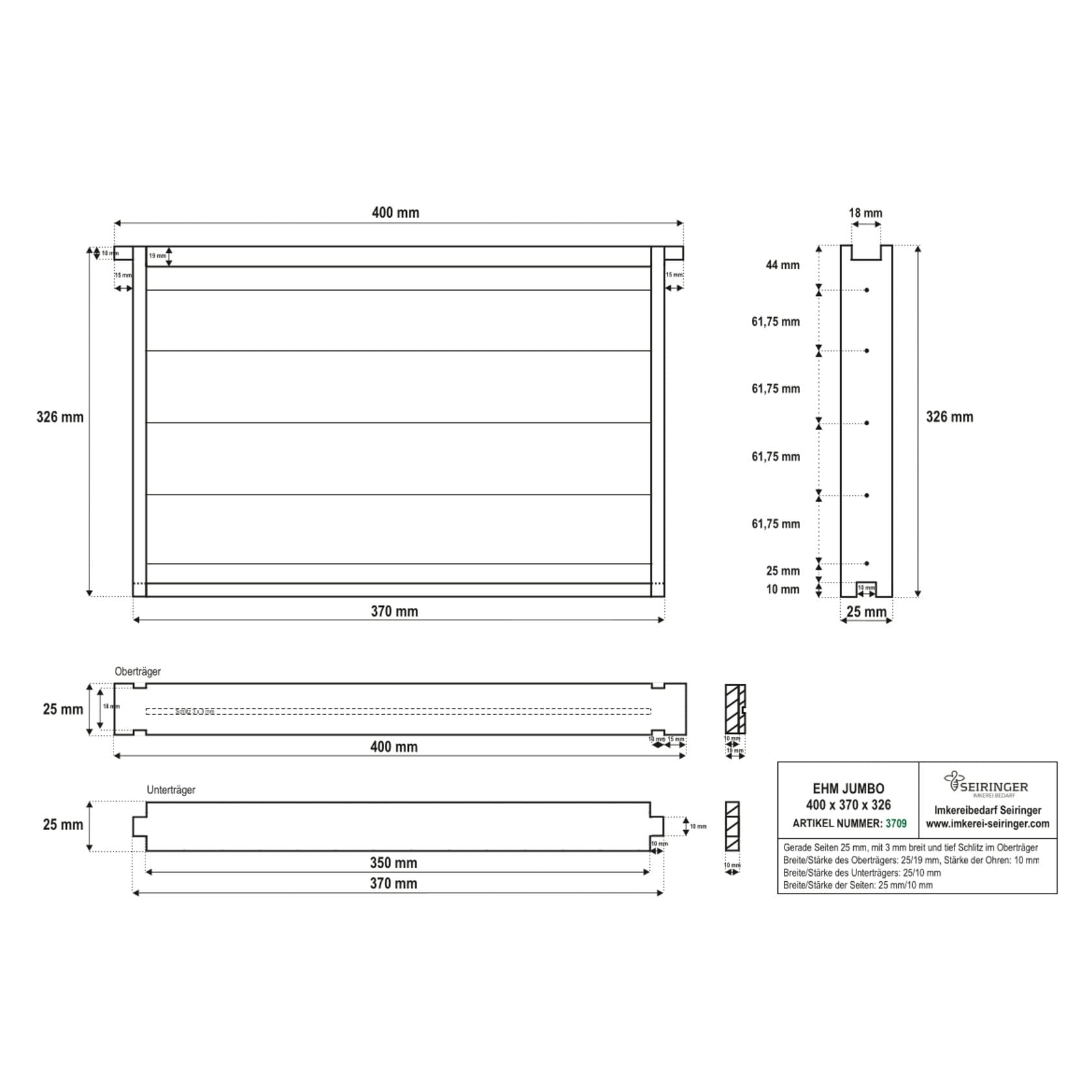EHM_Jumbo_400x370x326_gerade_Seiten(3709)webshop Rähmchen EHM Jumbo - gerade - 400x370x326 - 20 Stk. – Bild 1