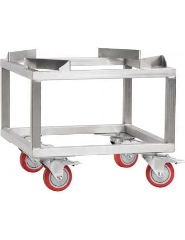 Edelstahl Transportwagen für Behälter ohne Heizung 100l,150l u. Heizung 50l,70l